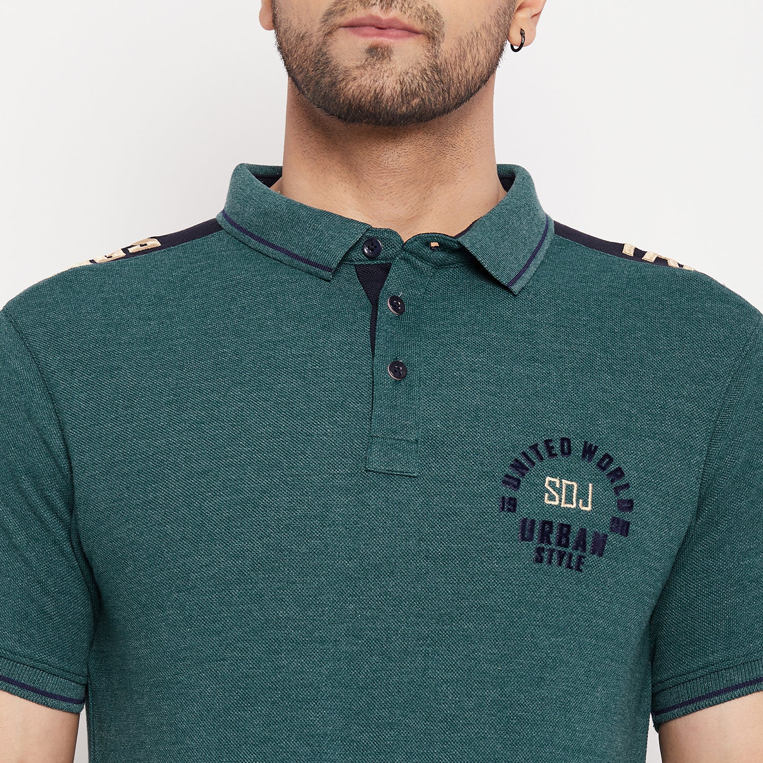 Duke Stardust Men Half Sleeve Polo Neck Cotton T-shirt (LF5778)