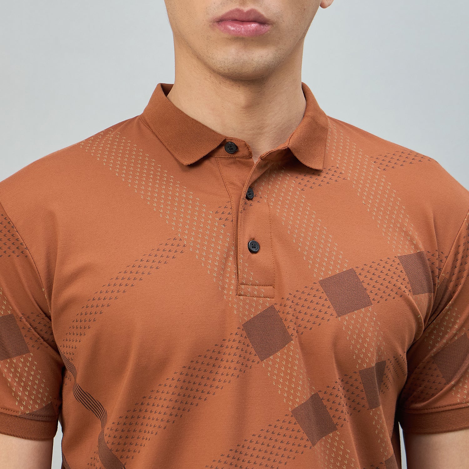 Duke Urban Men Geometric Print Half Sleeve Polo Tshirt (LF7631)