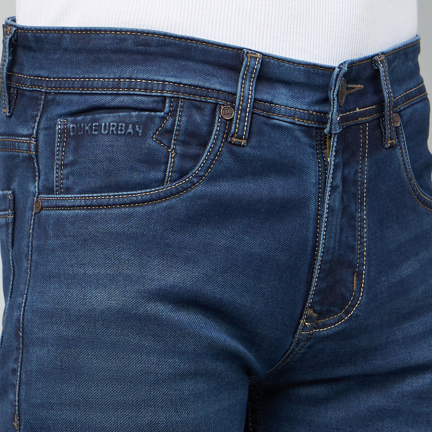 Duke Men Narrow Fit Stretchable Jeans (SDD9186N)