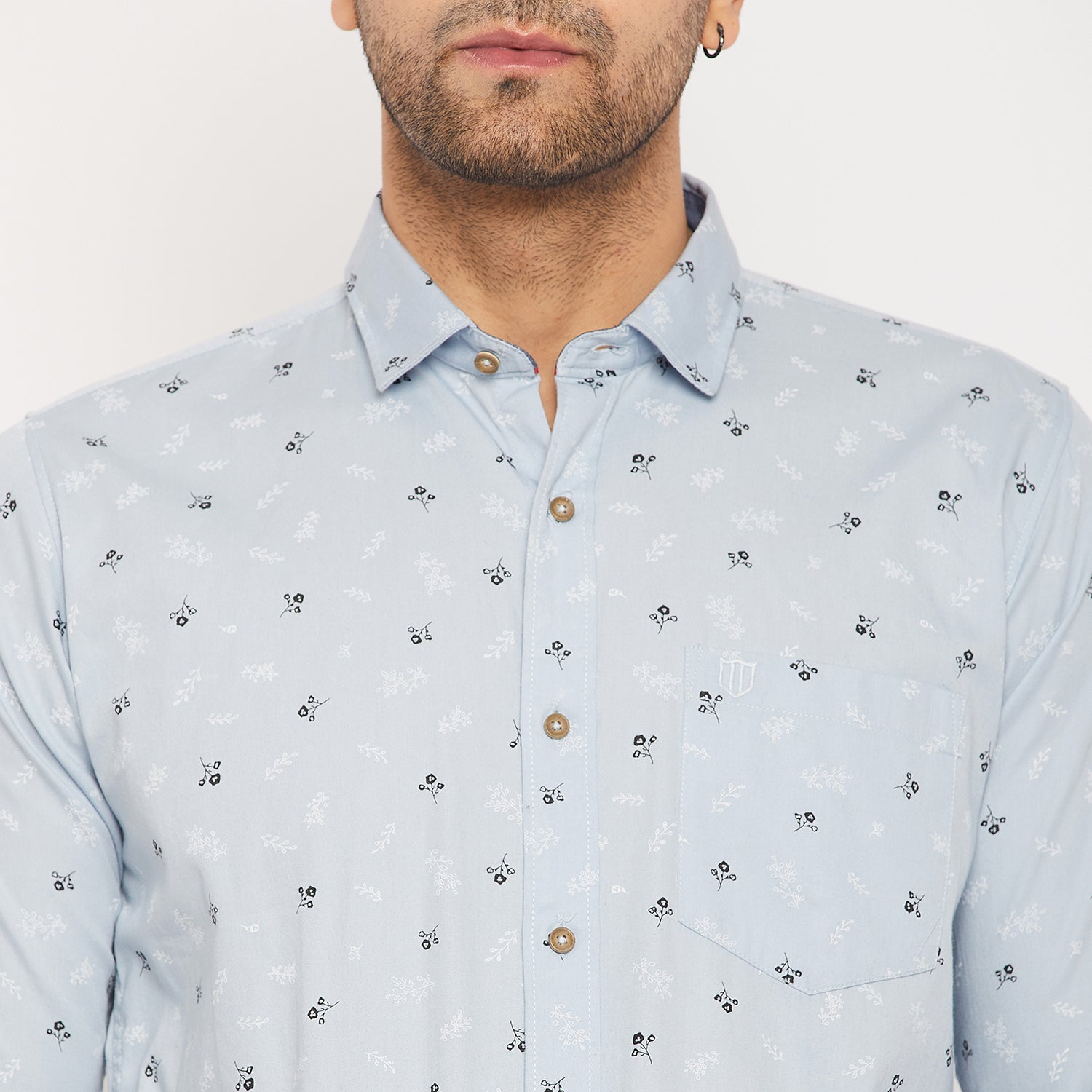 Duke Men Stardust Cotton Full Sleeve Shirt (SDO8PRTG)