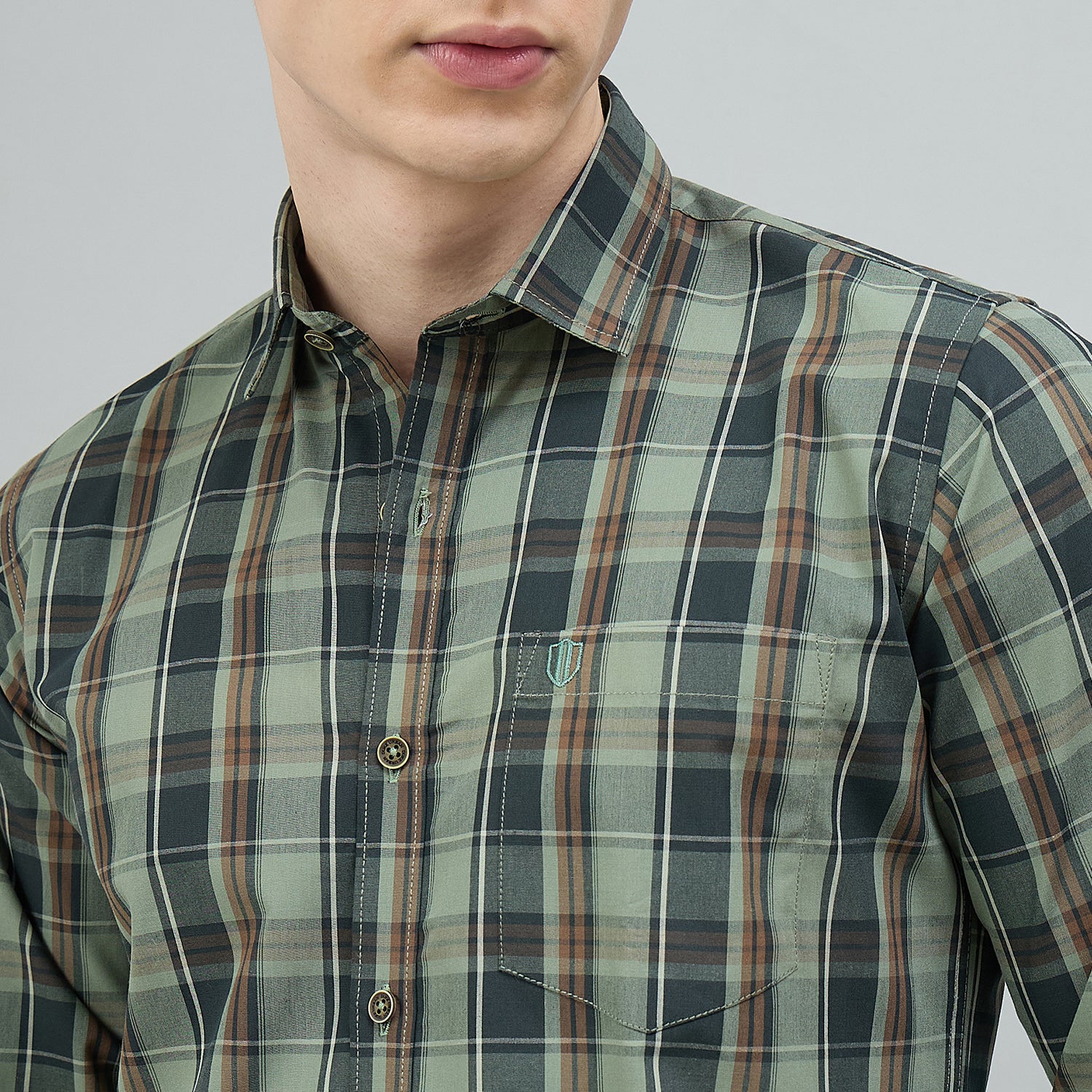 Duke Urban Men Checkered Full Sleeve Spread Collar Slim Shirt (SDO9CKS)
