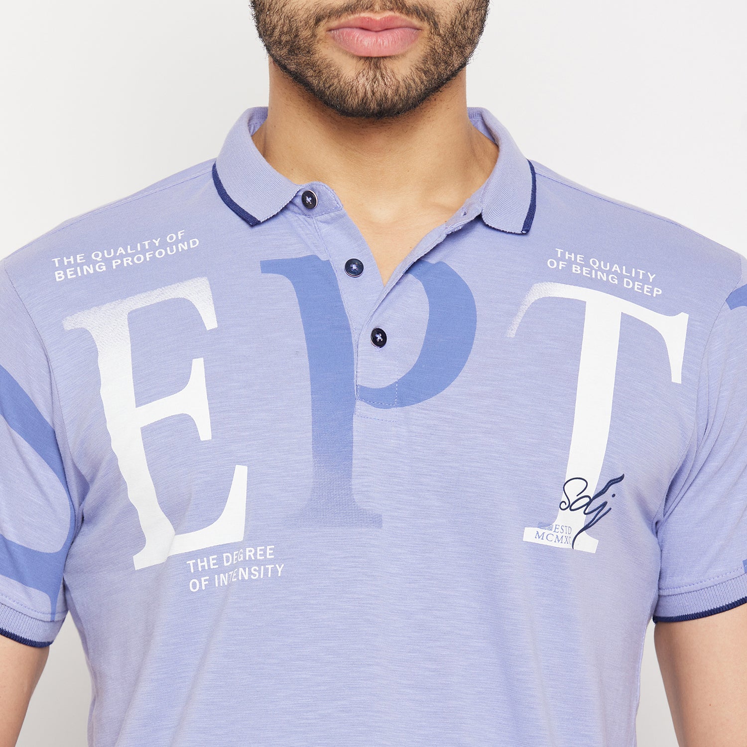 Duke Urban Men Half Sleeve Polo Neck Cotton T-shirt (LF5782)