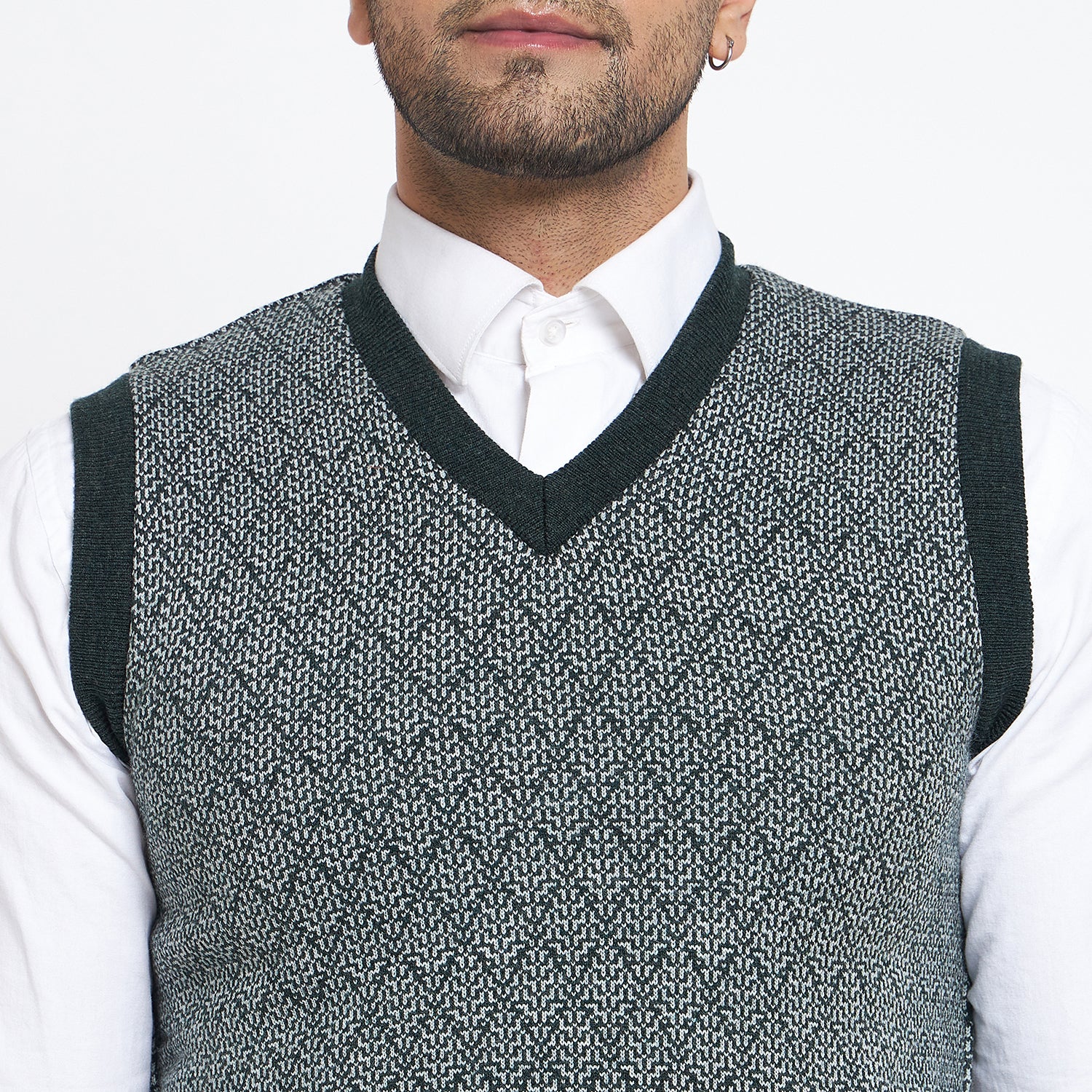 Duke Urban Men Sleeveless V Neck Reversible Sweater (SDS2174)