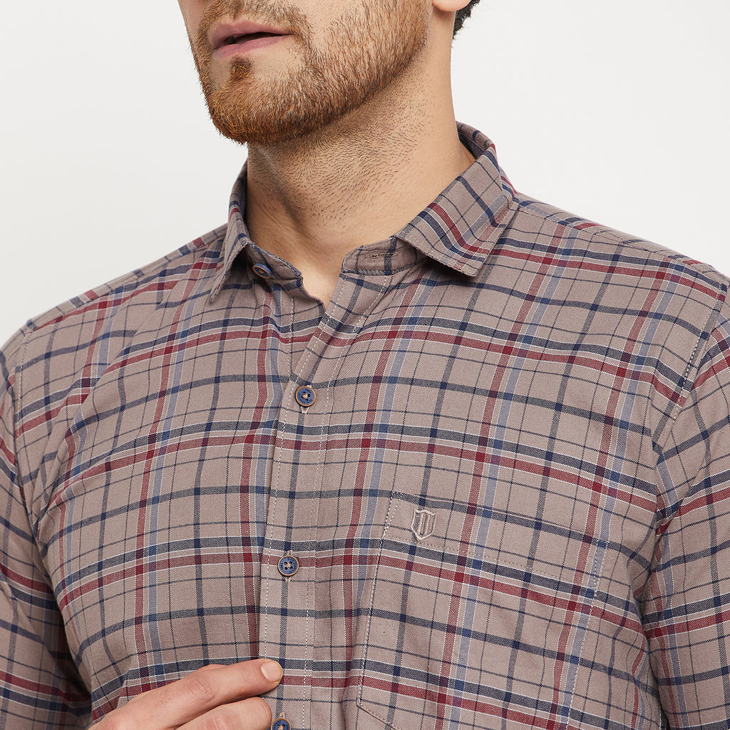 Duke Stardust Men Full Sleeve Cotton Shirt (SDO8CKOB)