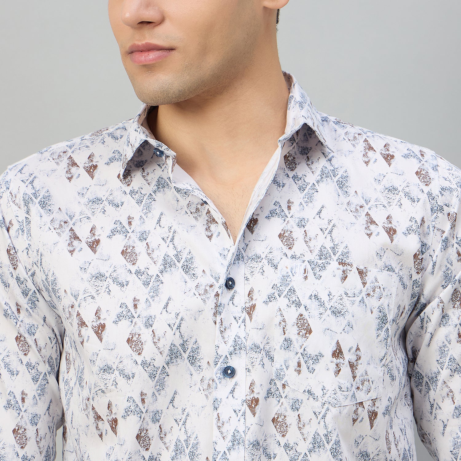 Duke Men Slim Fit Full Sleeve Short Style Cotton Shirt (SDO8PRBK)