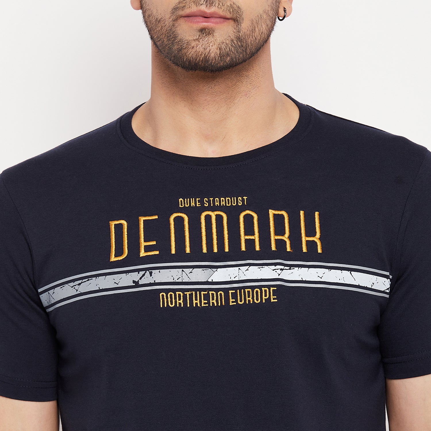 Duke Stardust Men Half Sleeve Round Neck Cotton T-shirt (LF5807)