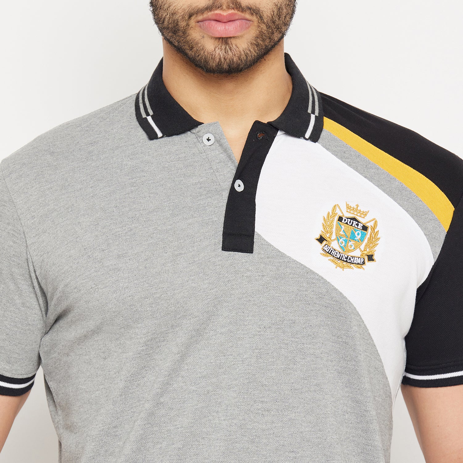 Duke Stardust Men Half Sleeve Polo Neck Cotton T-shirt (4006)