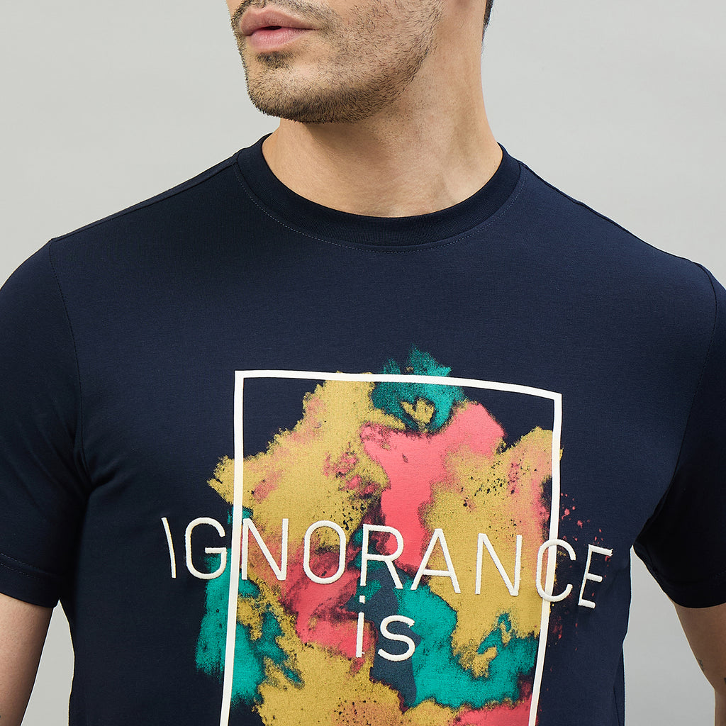 Duke Urban Men Half Sleeve Cotton Smart Fit Casual T-shirt (LF7862)