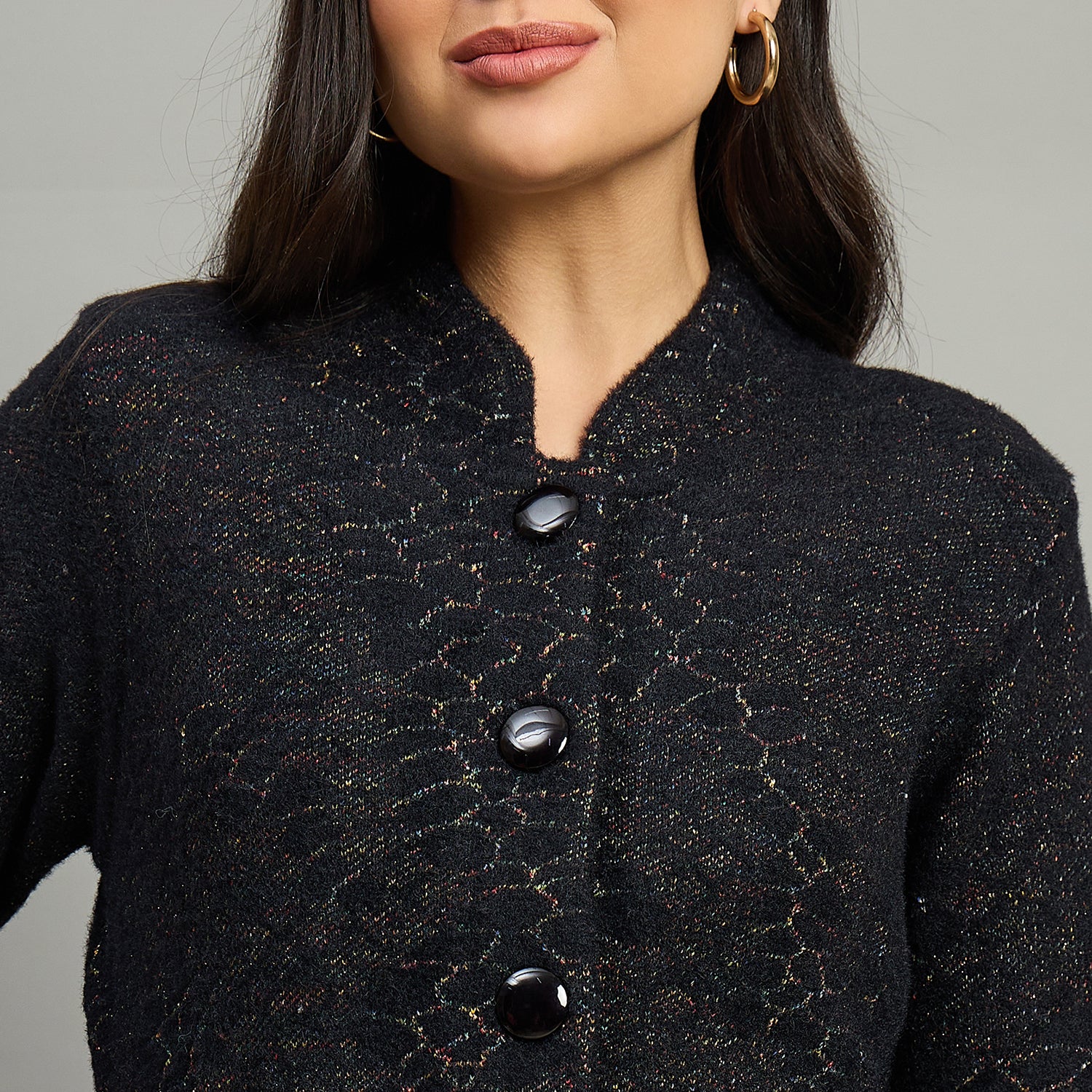 Duke Urban Women Full Sleeve Self Design Sweater (SDS1260R)