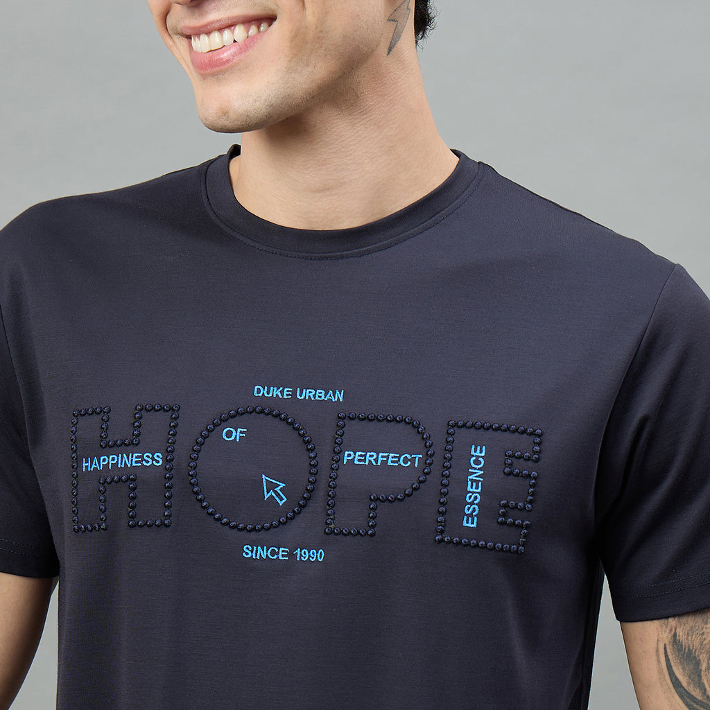 Duke Urban Men Round Neck Half Sleeve Slim T-Shirt (LF7518)