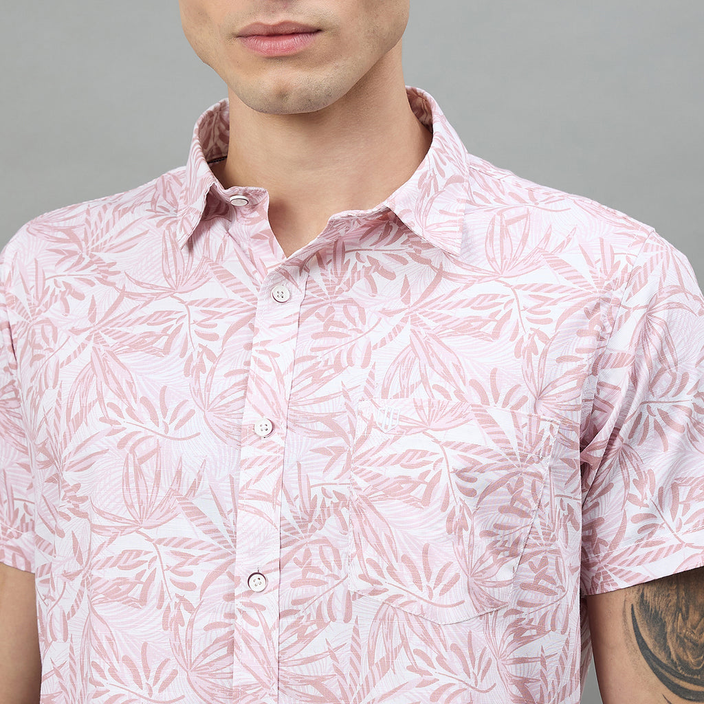 Duke Urban Men Floral Print Half Sleeve Slim Shirt (SDO3PRE)