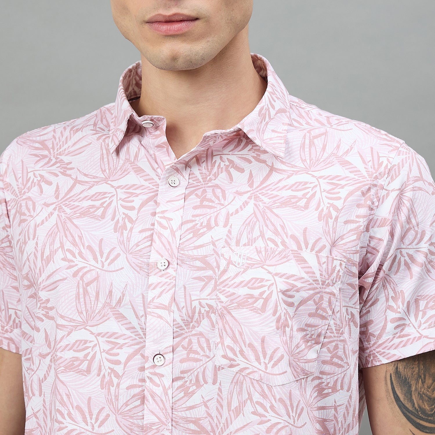 Duke Urban Men Floral Print Half Sleeve Slim Shirt (SDO3PRE)