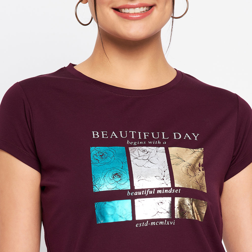 Duke Stardust Women Round Neck Short Sleeve Printed Top (LFX897)