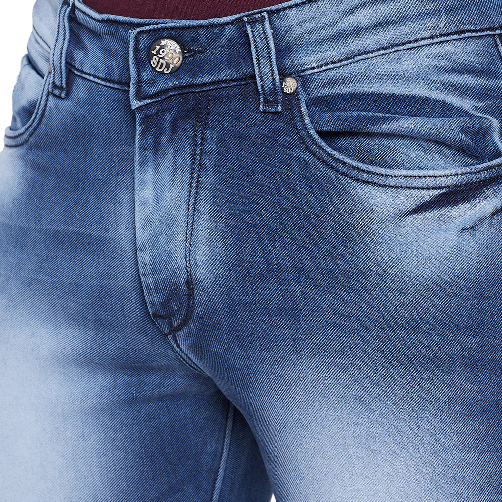 Duke Urban Men Comfort Fit Stretchable Distress Jeans (SDD8199)