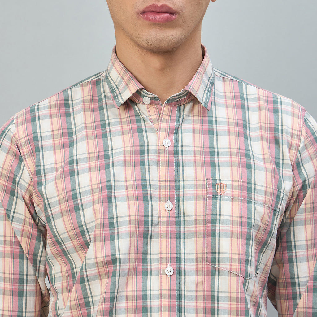 Duke Urban Men Checkered Pure Cotton Slim Fit Casual Full Sleeve Shirt (SDO9CKV)