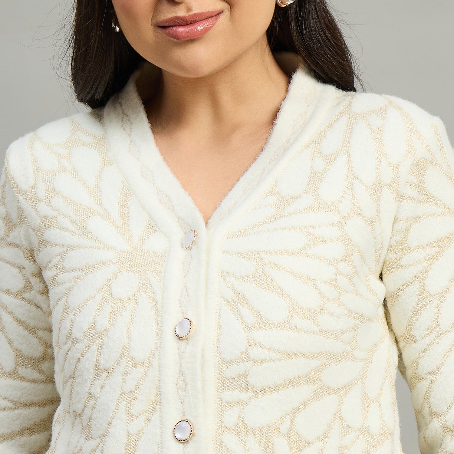 Duke Urban Women Full Sleeve Front Open Regular Cardigan (SDS1366)