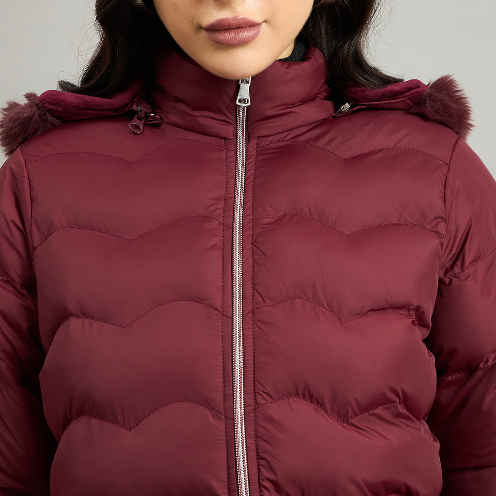 Duke Women Short Style Hooded Bomber Jacket (SDZ4114)