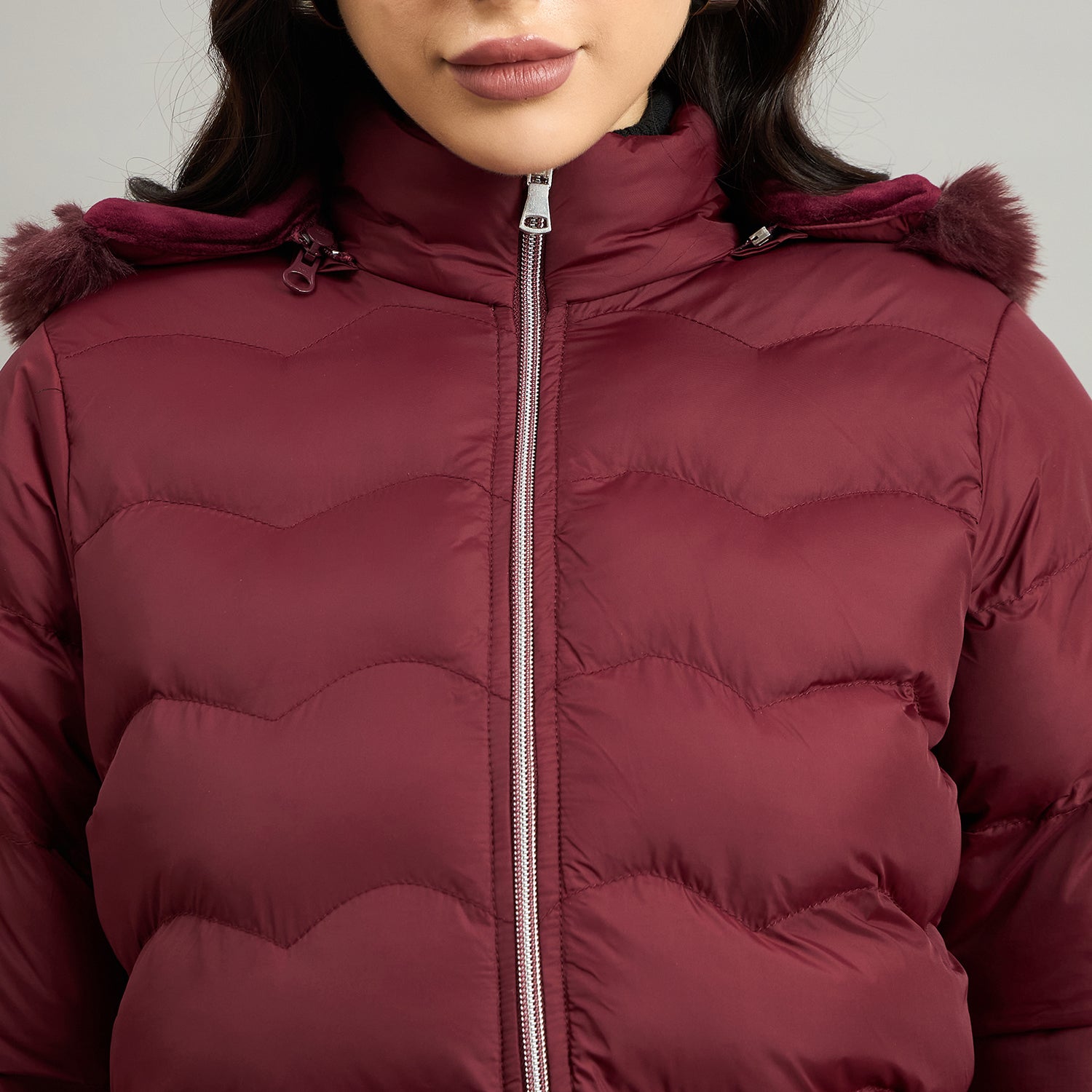 Duke Women Short Style Hooded Bomber Jacket (SDZ4114)