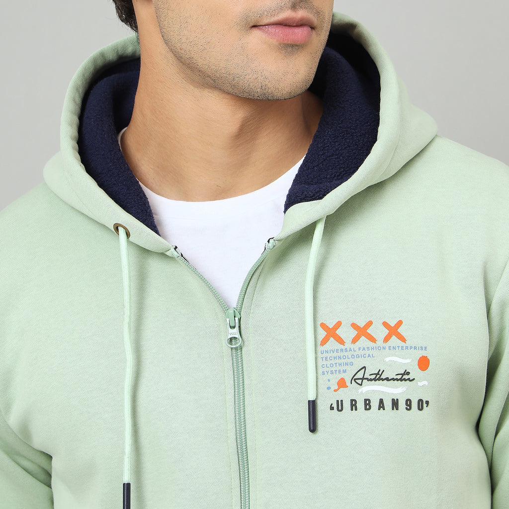 Duke Urban Men Smart Fit Hooded Zip Sweatshirt (LF6363)