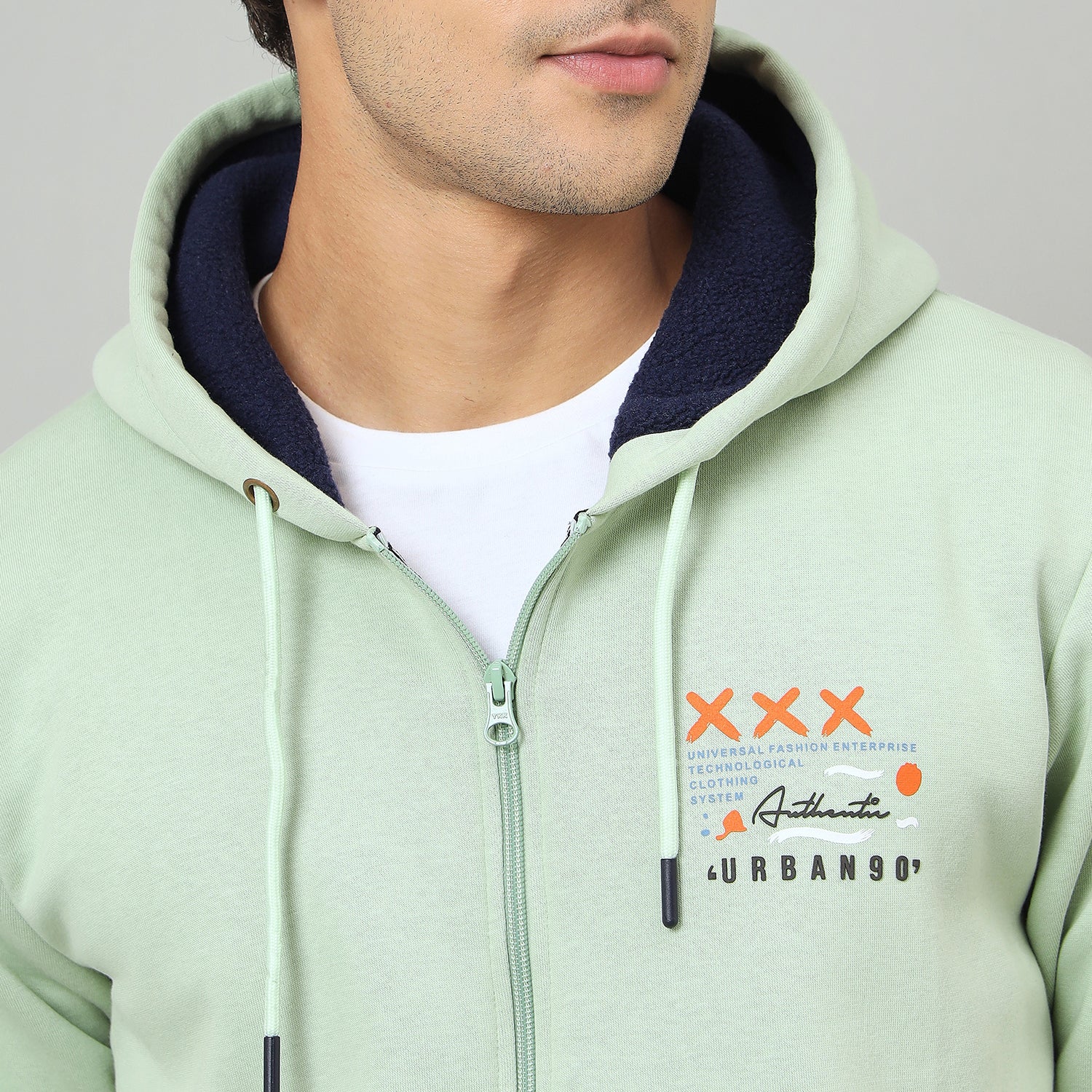 Duke Urban Men Smart Fit Hooded Zip Sweatshirt (LF6363)
