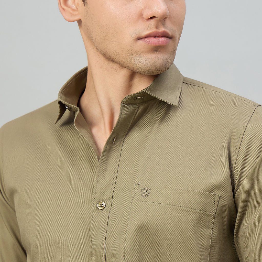 Duke Men Slim Fit Full Sleeve Short Style Cotton Shirt (SDO8PLTC)