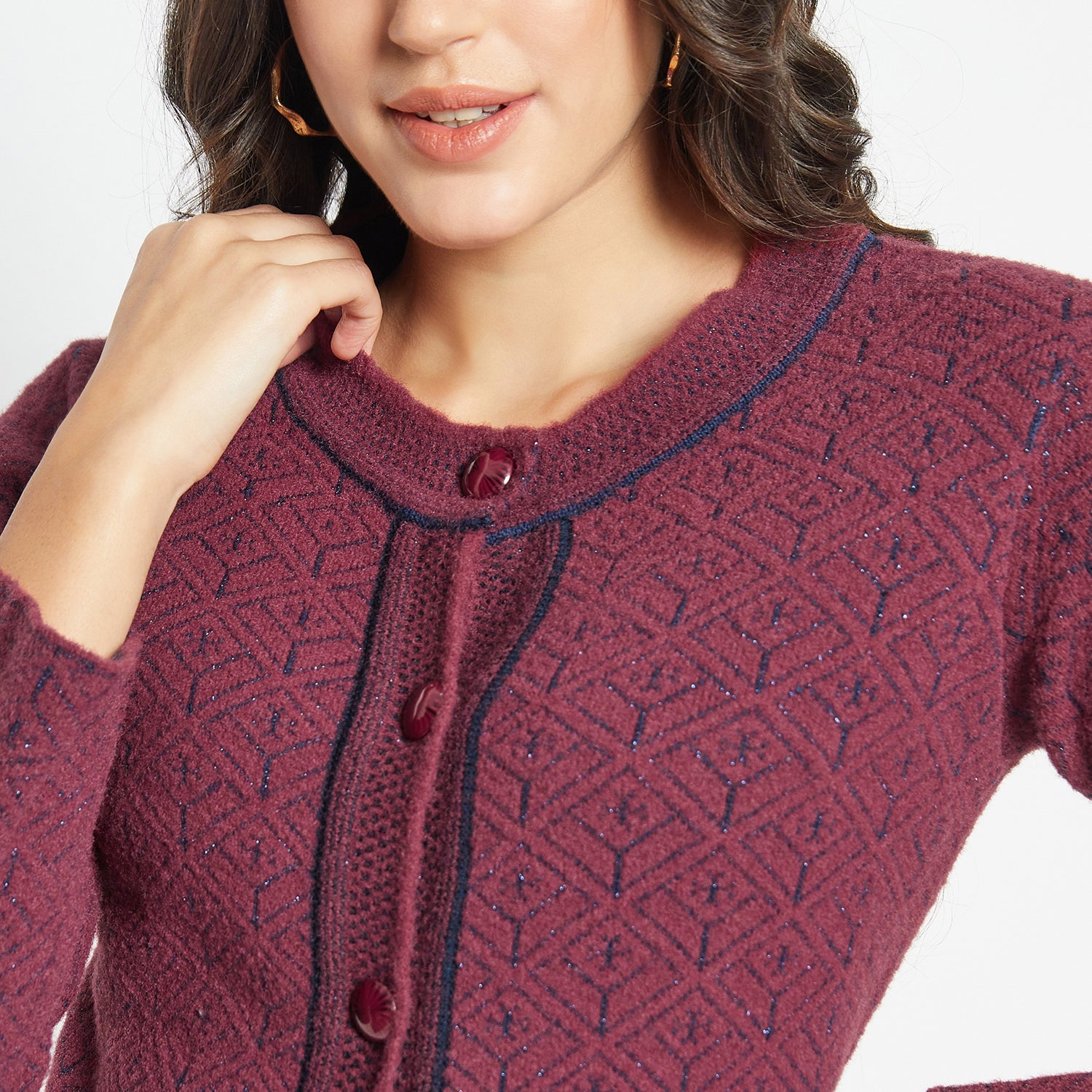 Duke Urban Women Self Design Long Cardigan (SDS1221)