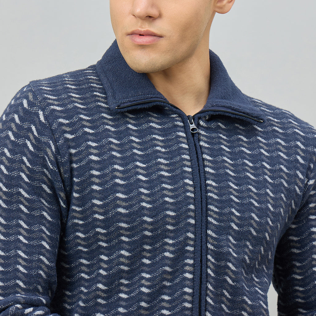 Duke Men Full Sleeve Full Zip Regular Sweater (SDS2360)