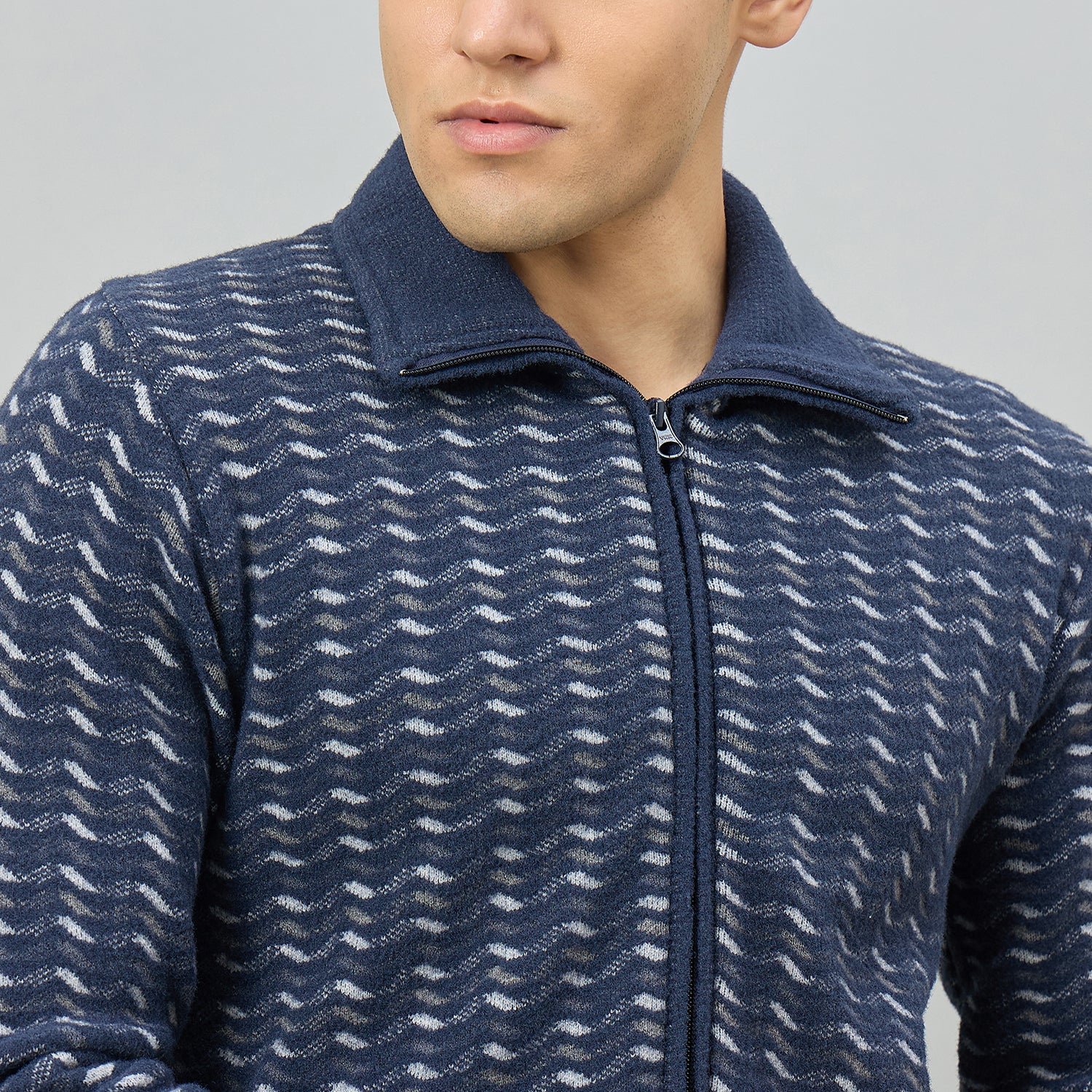 Duke Men Full Sleeve Full Zip Regular Sweater (SDS2360)