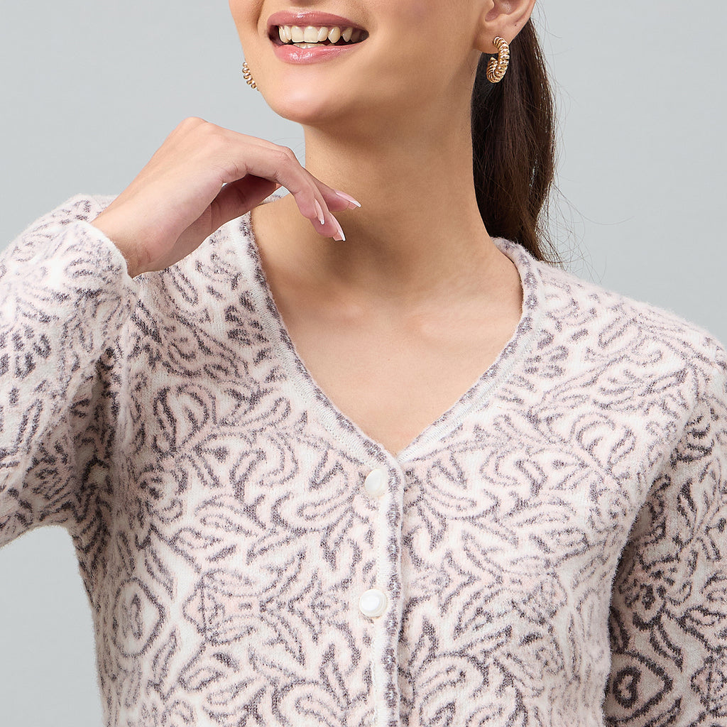 Duke Urban Women Full Sleeve Front Open Regular Cardigan (SDS1284)