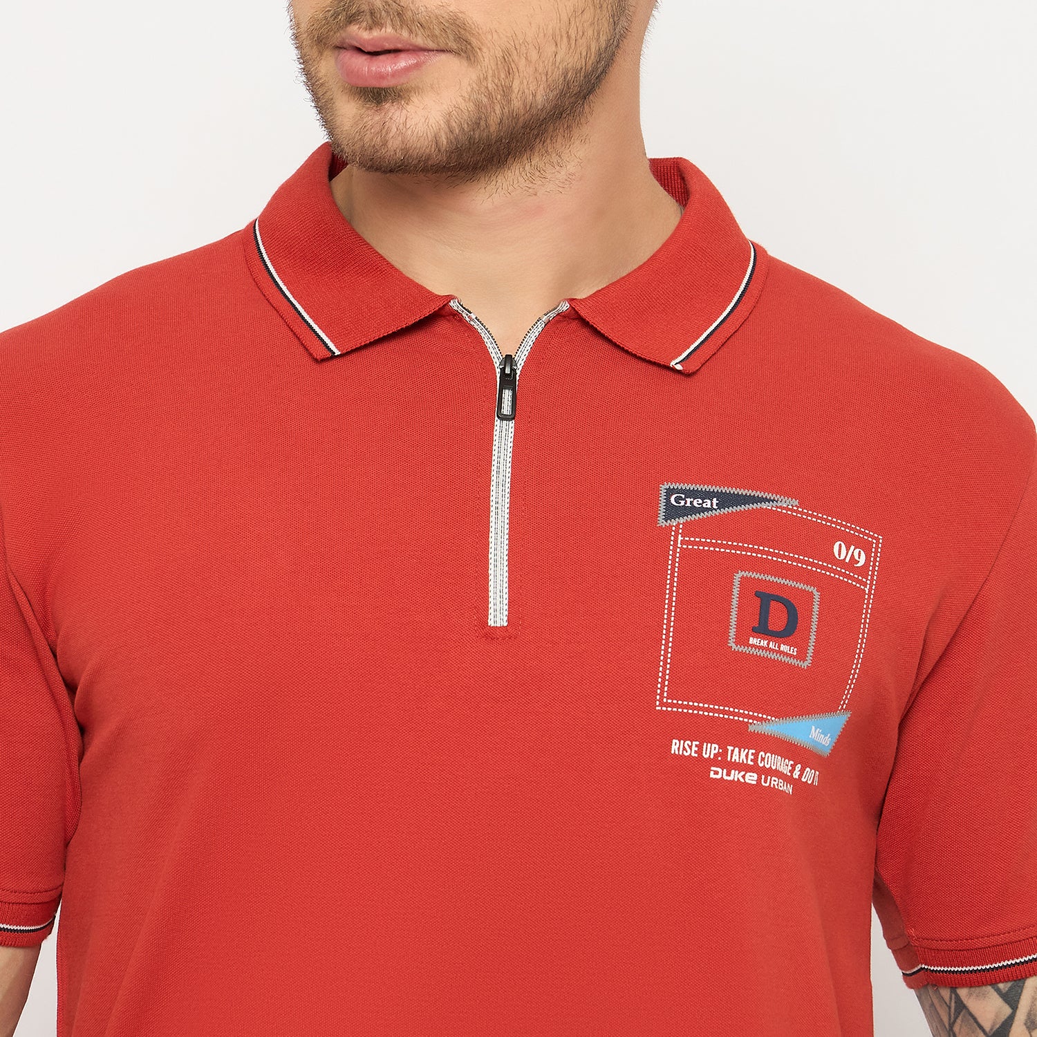 Duke Urban Men Half Sleeve Cotton Tshirt (LF7416S)