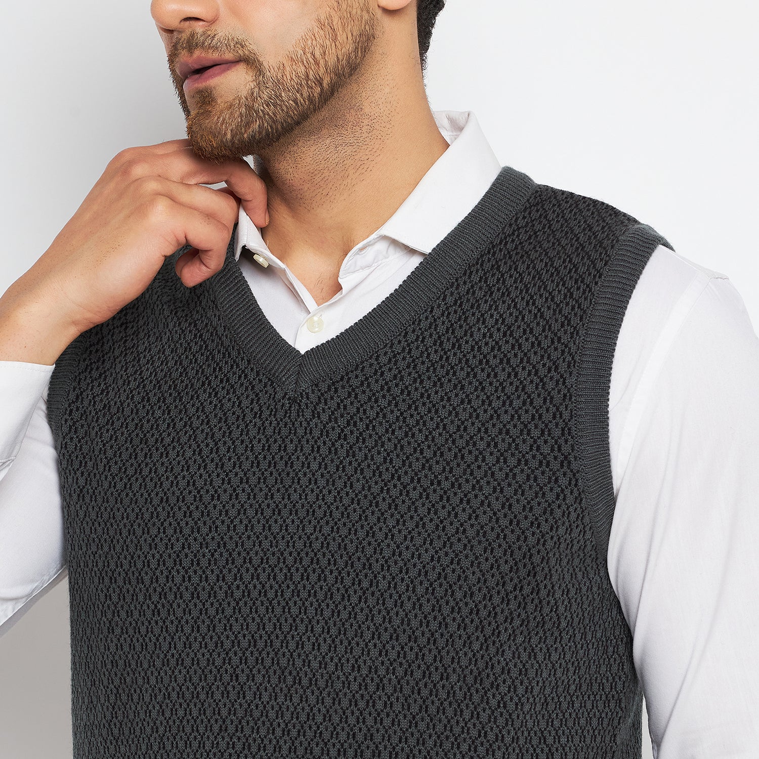 Duke Urban Men Sleeveless V Neck Sweater (SDS2033)