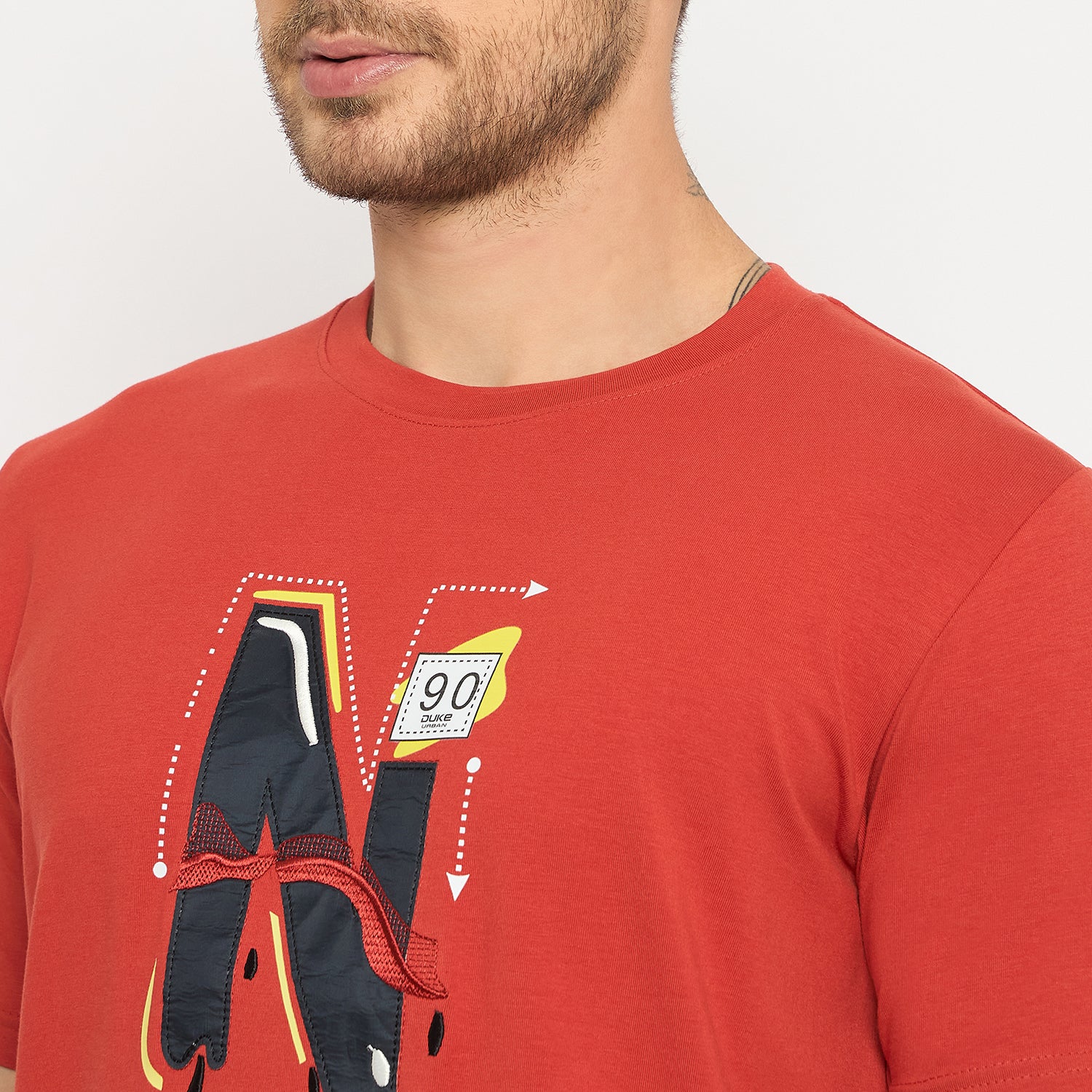 Duke Urban Men Half Sleeve Cotton Tshirt (LF7439)