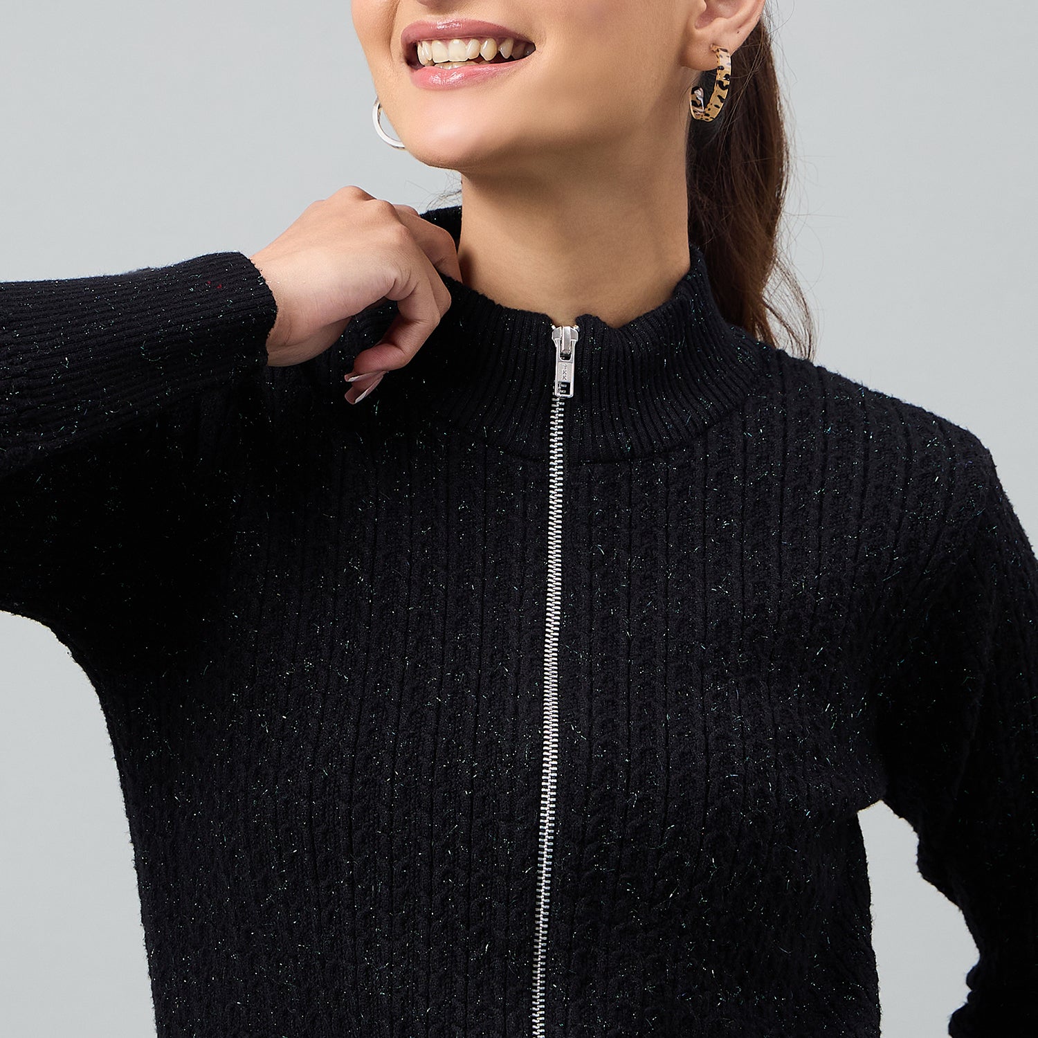 Duke Urban Women Full Sleeve Front Open Regular Cardigan (SDS1393)