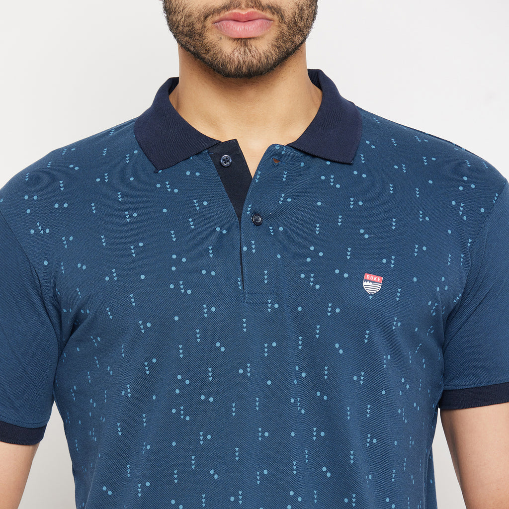 Duke Stardust Men Half Sleeve Polo Neck Cotton T-shirt (3966)
