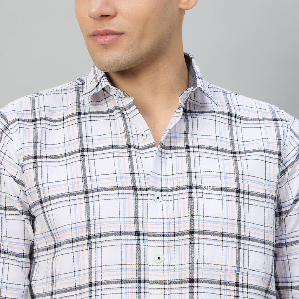 Duke Men Slim Fit Full Sleeve Short Style Cotton Shirt (SDO8CKBU)