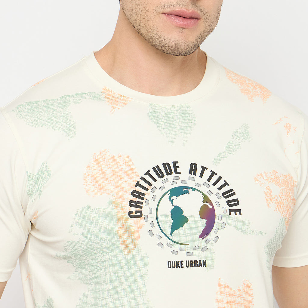 Duke Urban Men Half Sleeve Cotton Tshirt (LF7435)