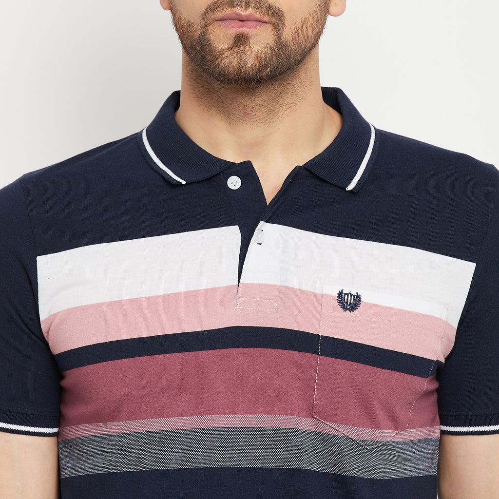 Duke Stardust Men Half Sleeve Polo Neck Cotton T-shirt (LF5804)