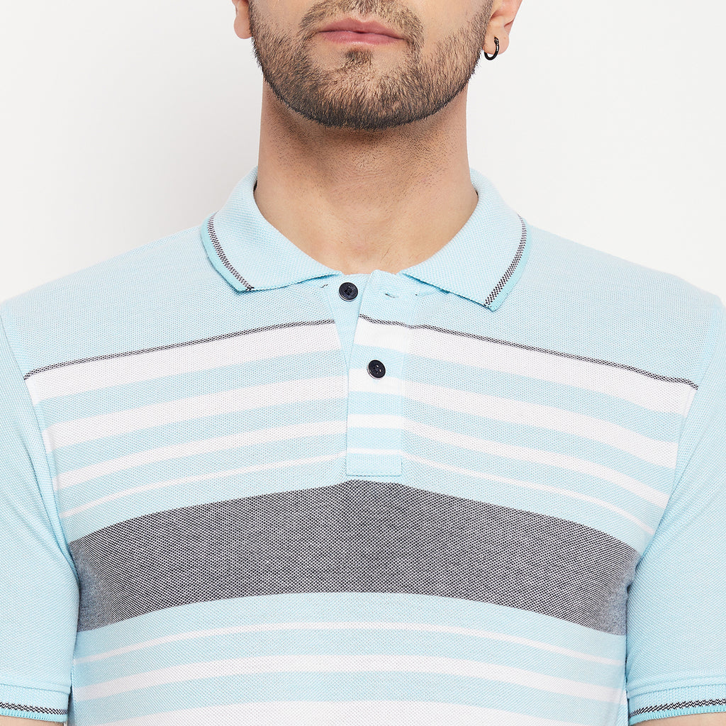 Duke Stardust Men Half Sleeve Polo Neck Cotton T-shirt (LF5880)