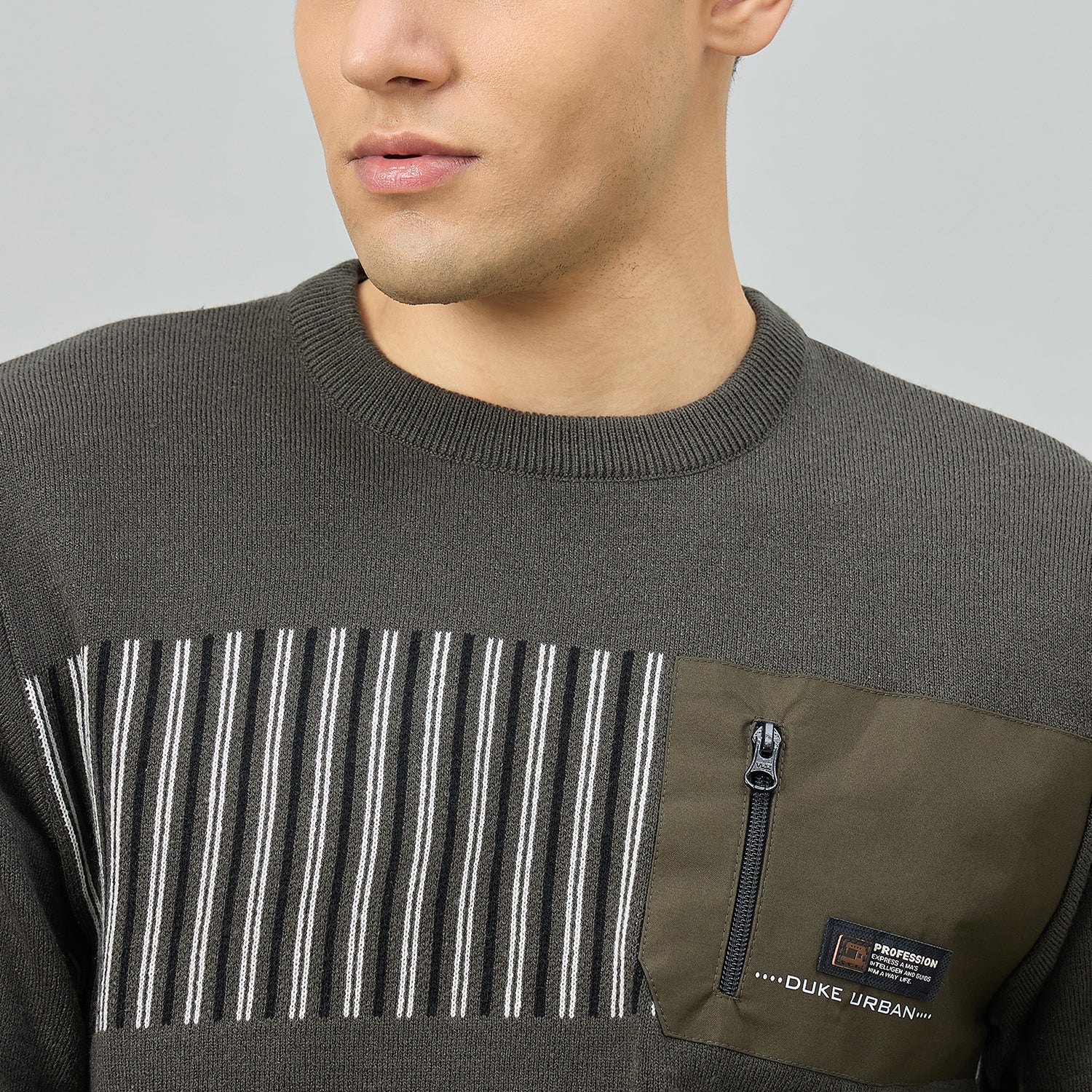 Duke Men Full Sleeve Round Neck Regular Sweater (SDS2337)