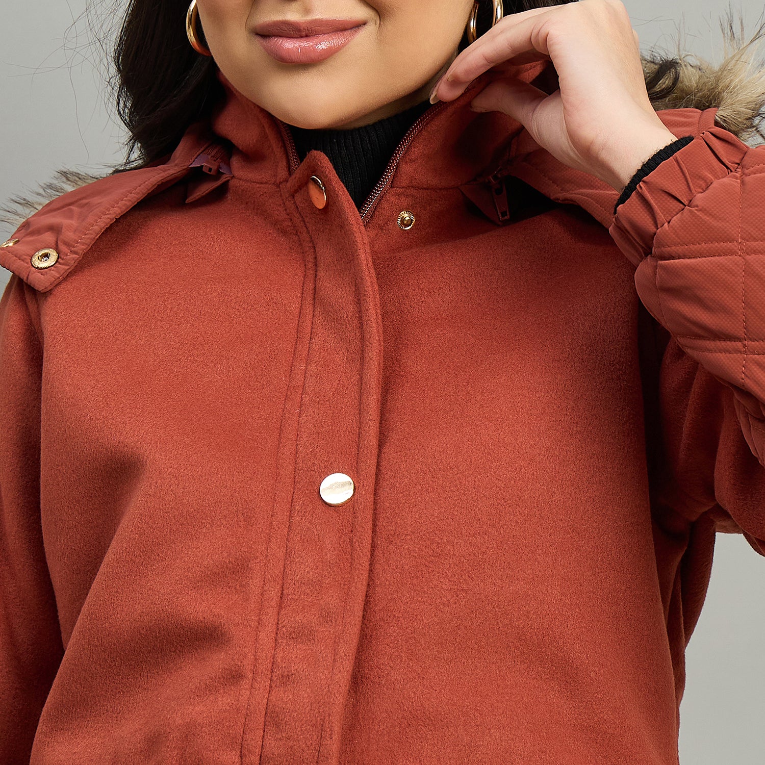 Duke Urban Women Short Style Full Sleeve Hooded Jacket (SDZ4139)