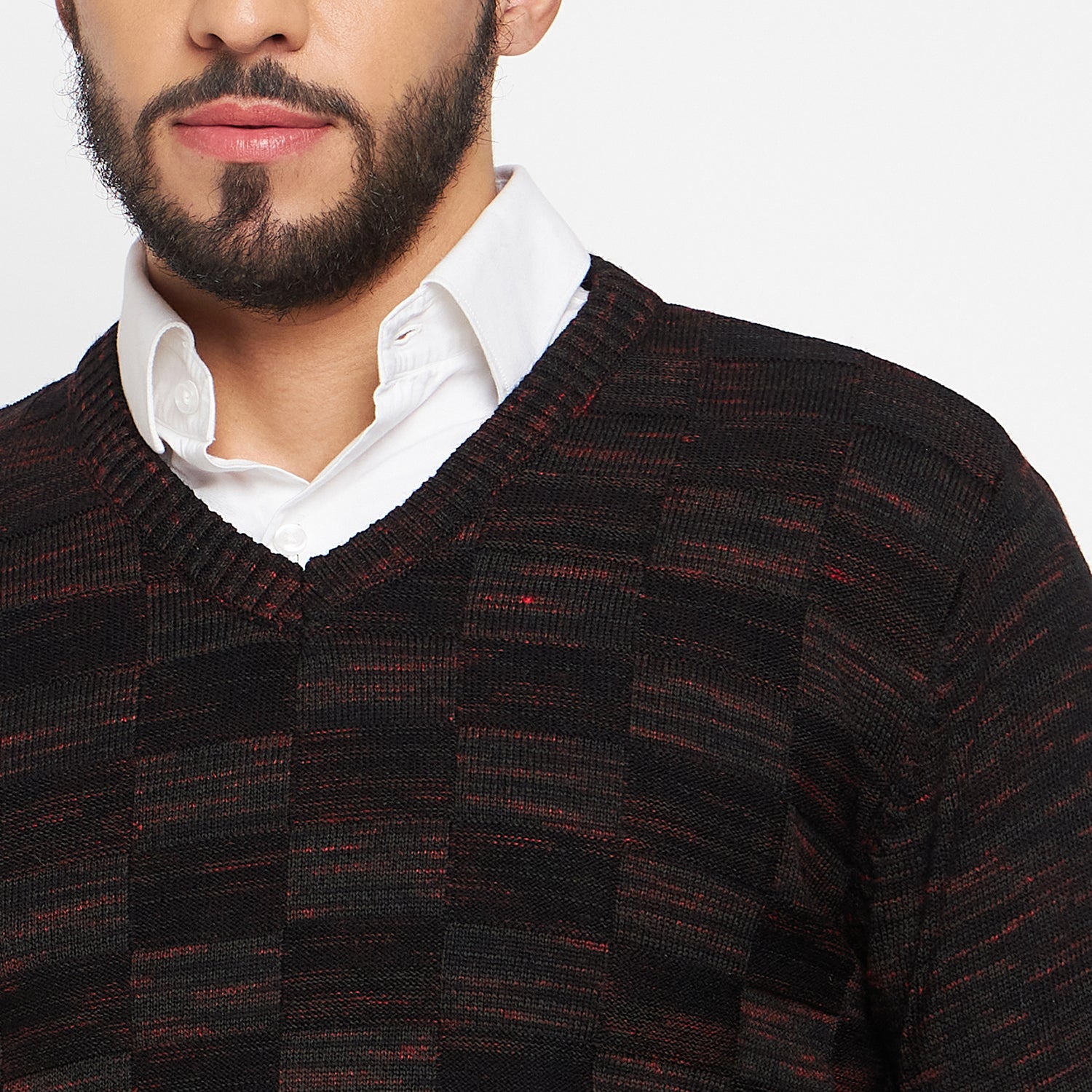 Duke Urban Men Full Sleeve V Neck Sweater (SDS651R)