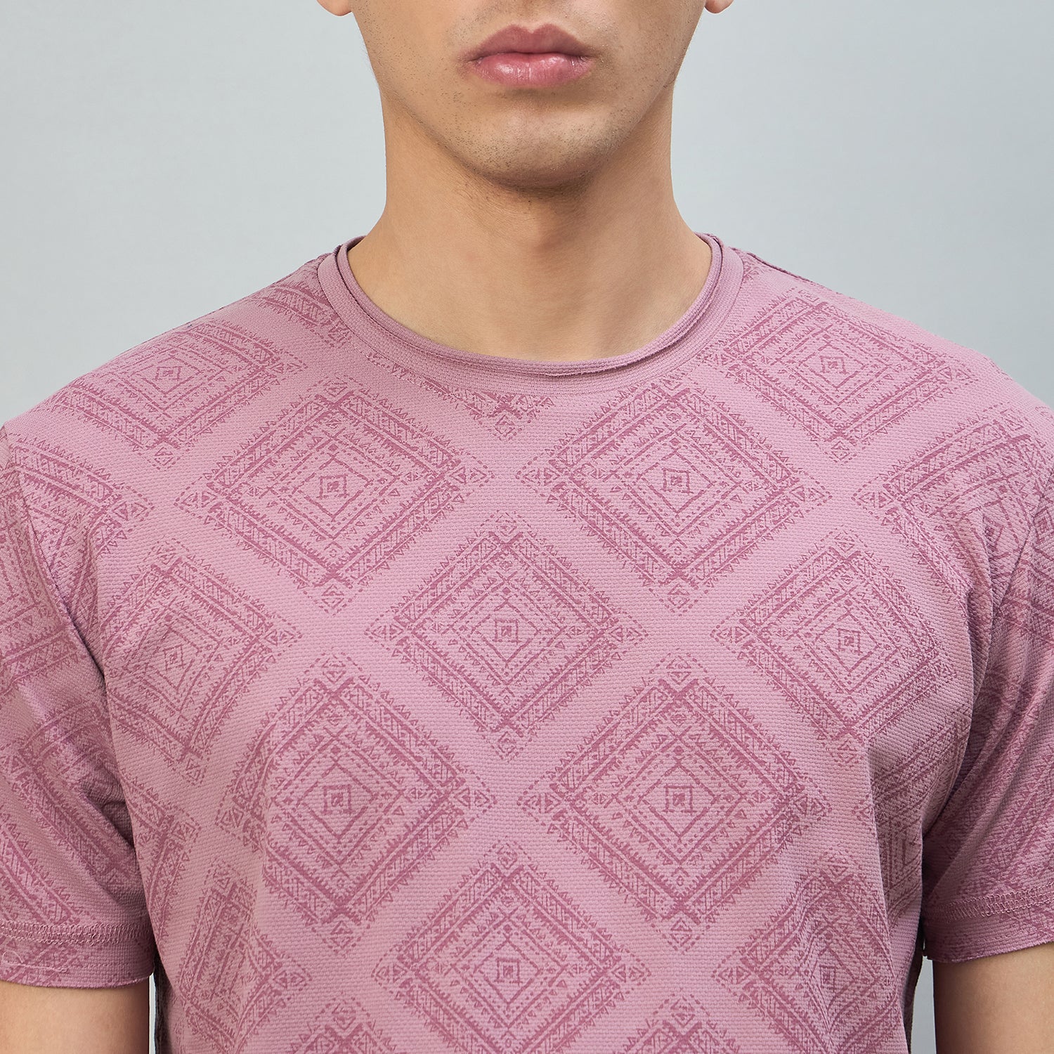 Duke Urban Men Geometric Print Half Sleeve Round Neck Casual Tshirt (LF7578)