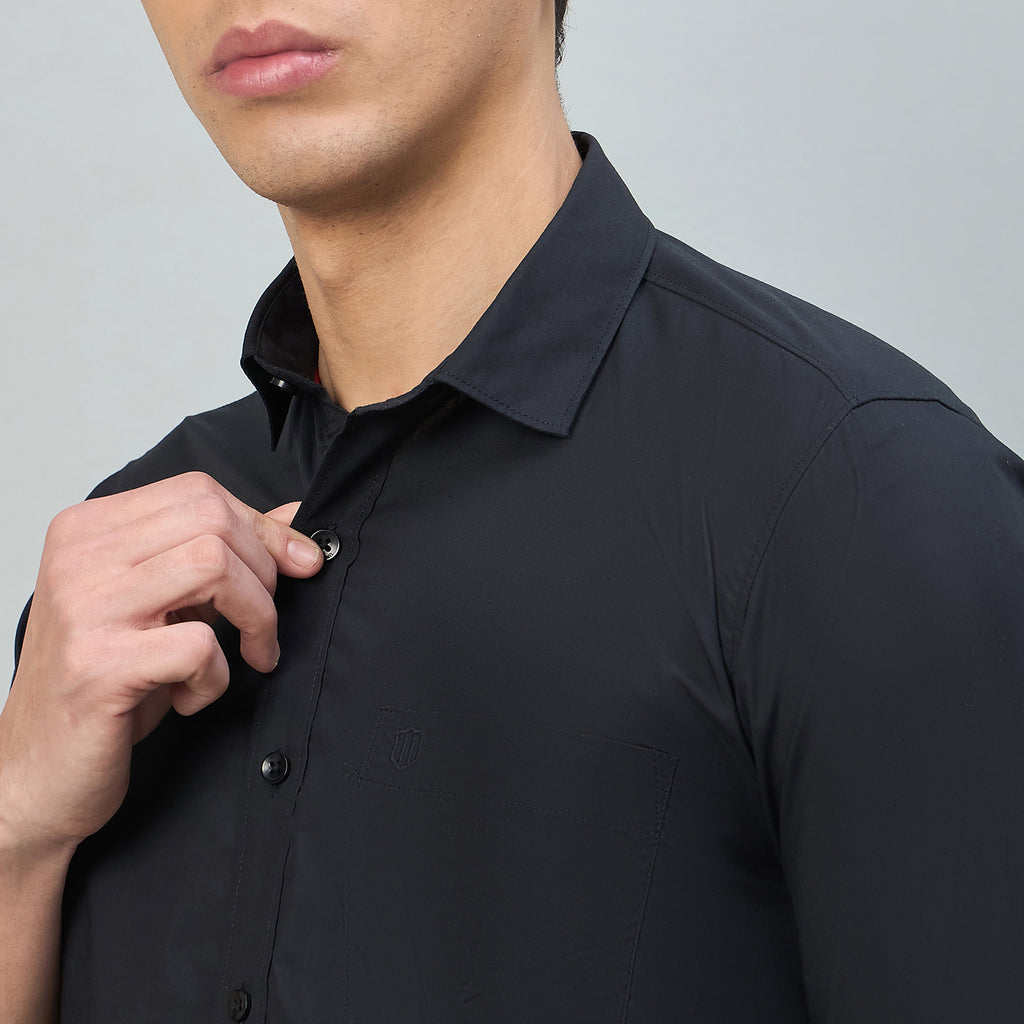 Duke Urban Men Solid Pure Cotton Slim Fit Casual Full Sleeve Shirt (SDO8PLP)