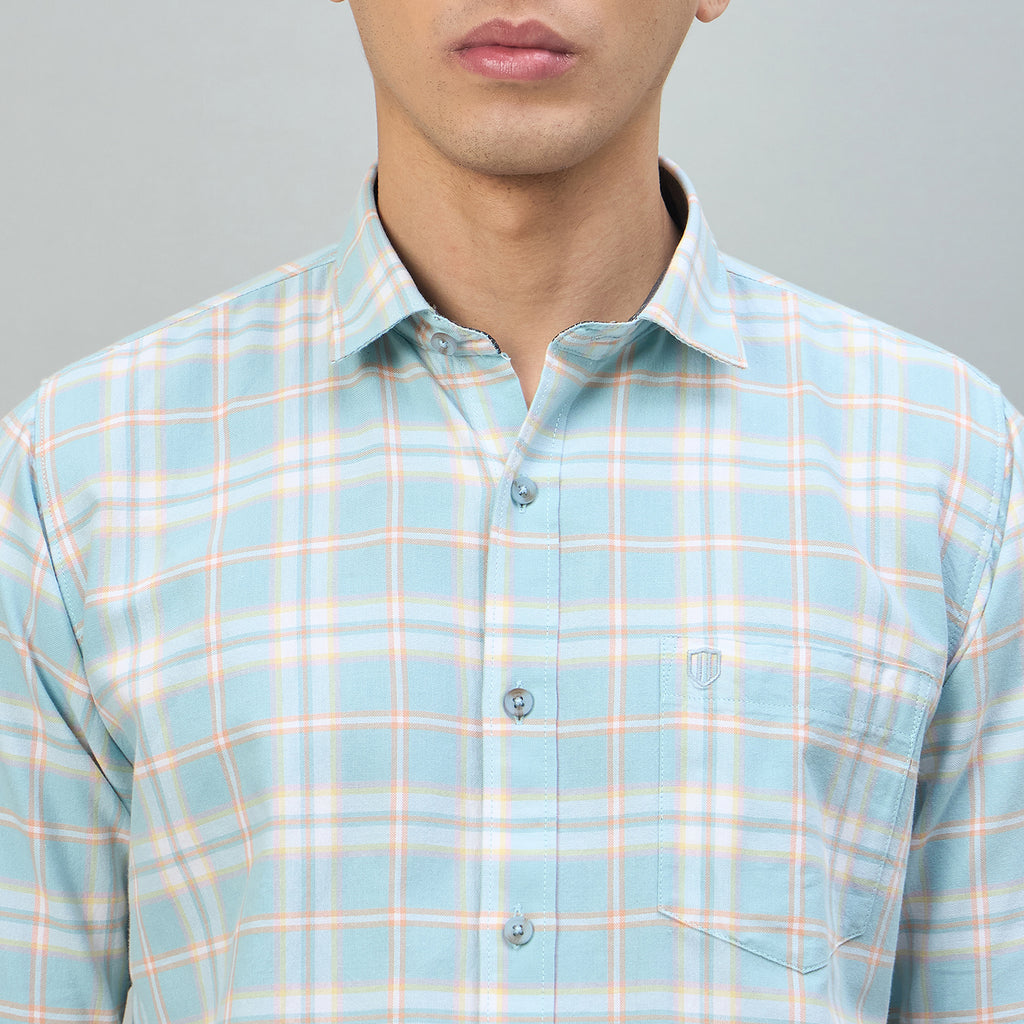 Duke Urban Men Checkered Pure Cotton Slim Fit Casual Full Sleeve Shirt (SDO8CKBM)