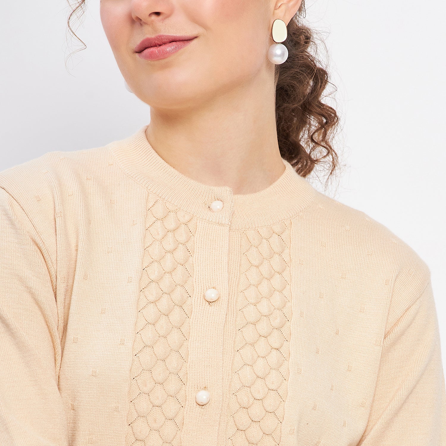 Duke Urban Women Full Sleeve Self Design Cardigan (LQS9757)