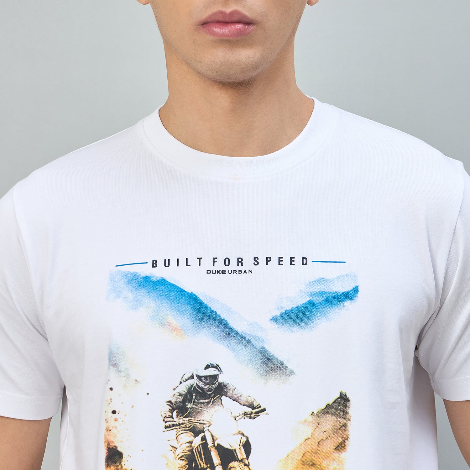 Duke Urban Men Graphic Print Half Sleeve Round Neck Casual Tshirt (LF7543)