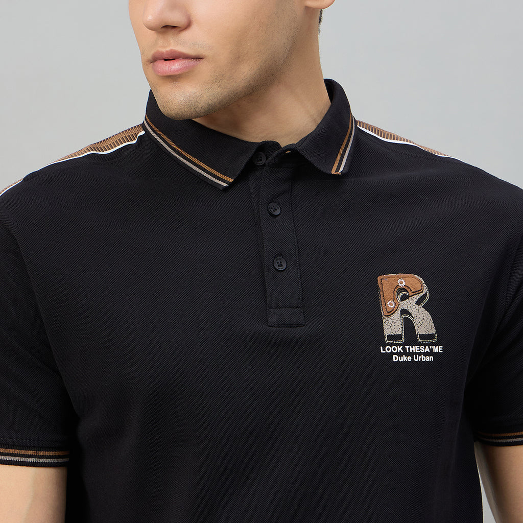 Duke Men Half Sleeve Cotton Regular Fit Casual T-shirt (LF7967)