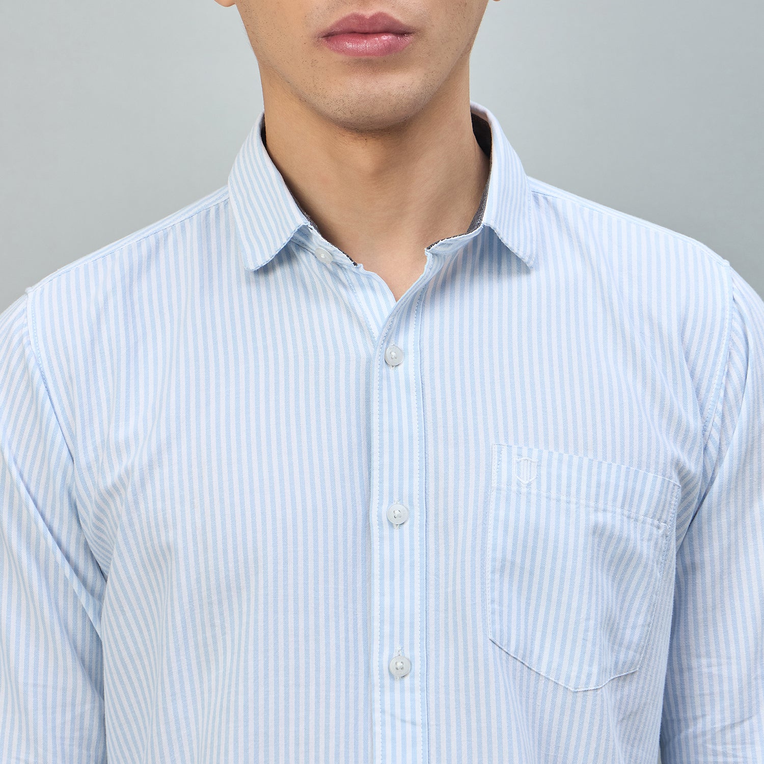 Duke Urban Men Striped Pure Cotton Slim Fit Casual Full Sleeve Shirt (SDO8STON)