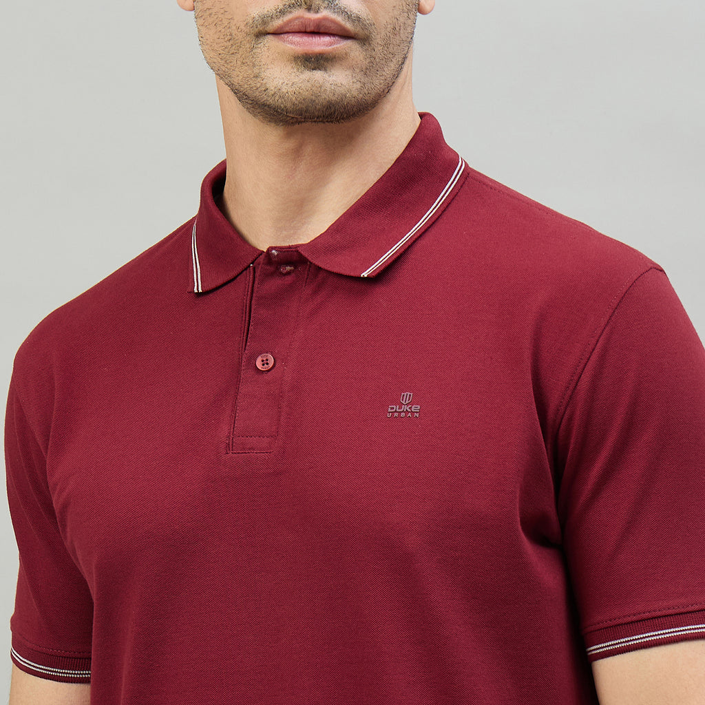 Duke Men Half Sleeve Cotton Smart Fit Casual T-shirt (SD73)