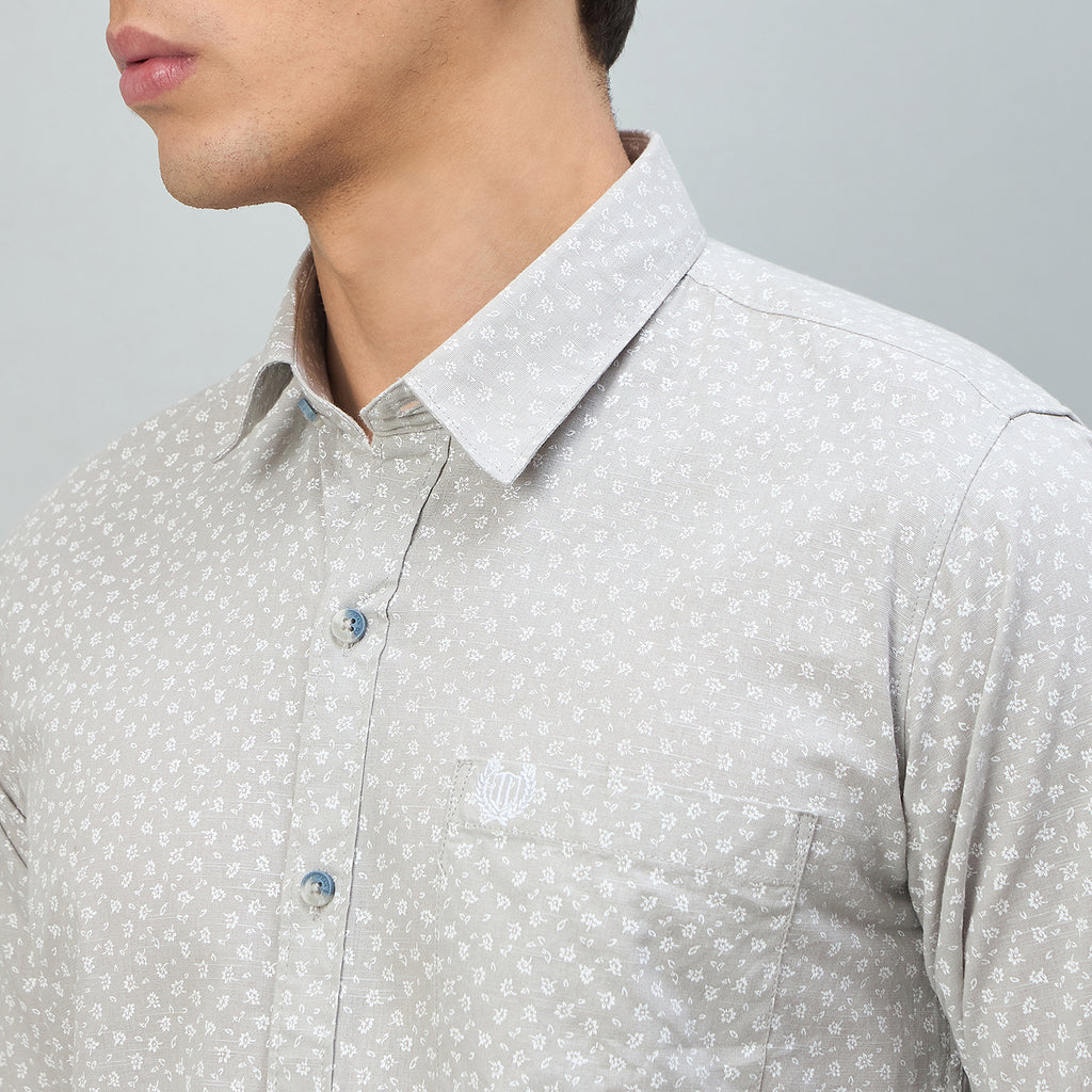 Duke Urban Men Floral Print Pure Cotton Slim Fit Casual Full Sleeve Shirt (SDO6PRIH)